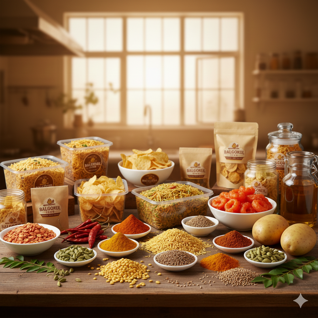 Quality ingredients used by BalGokul Foods