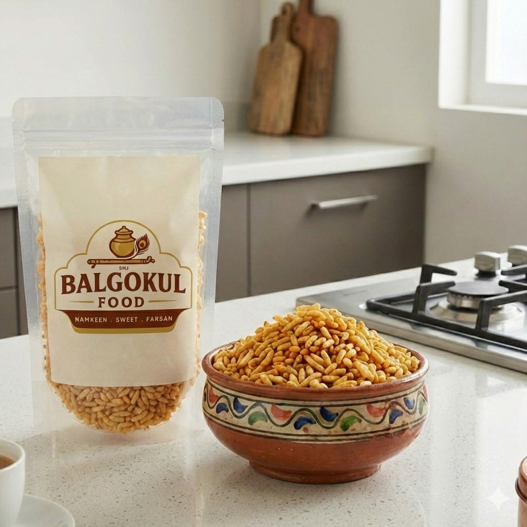 modern packaged masala sev murmura