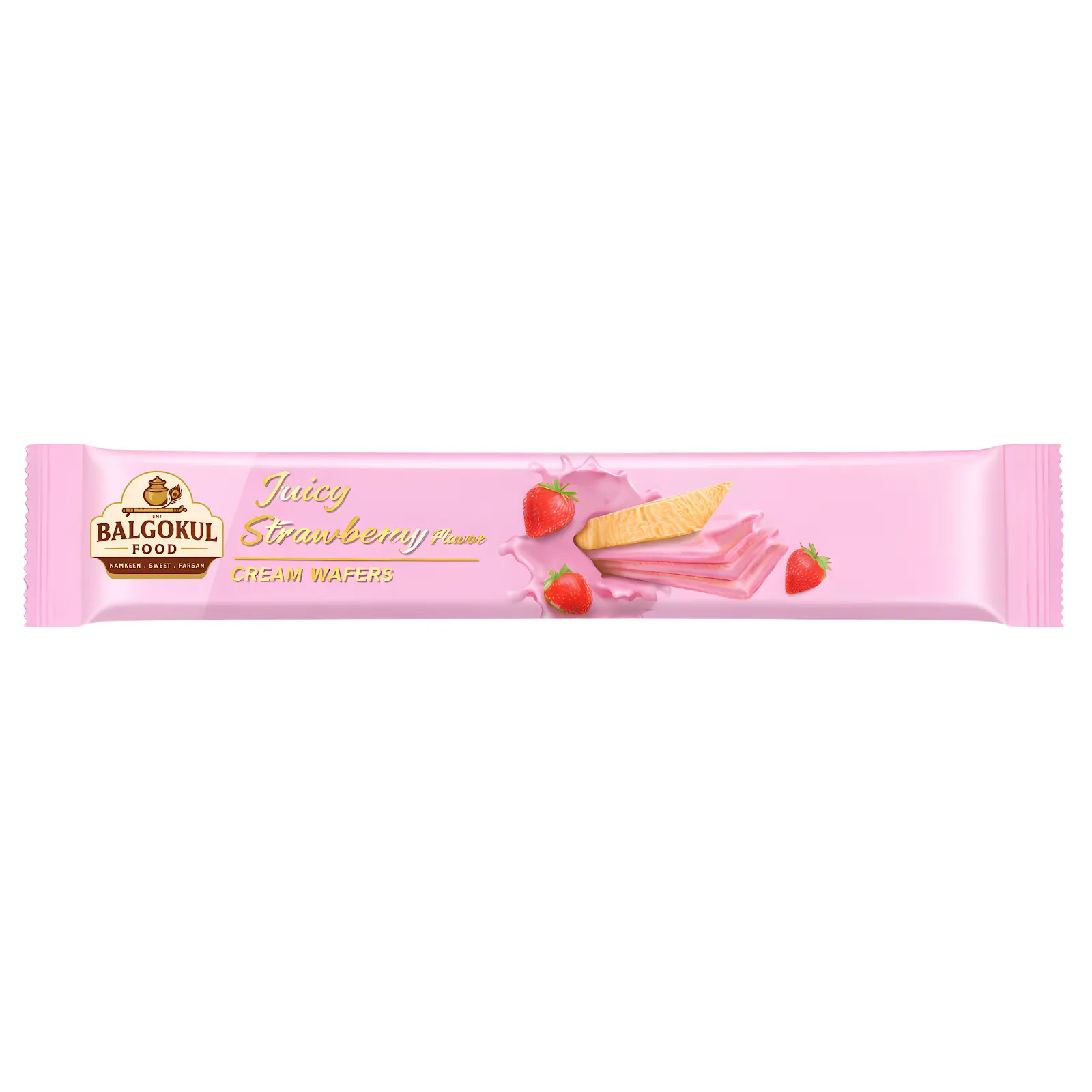 BalGokul Foods Juicy Strawberry Cream Wafers